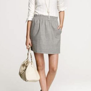 J. Crew Wool Bell Mini Skirt, Gray Size 6